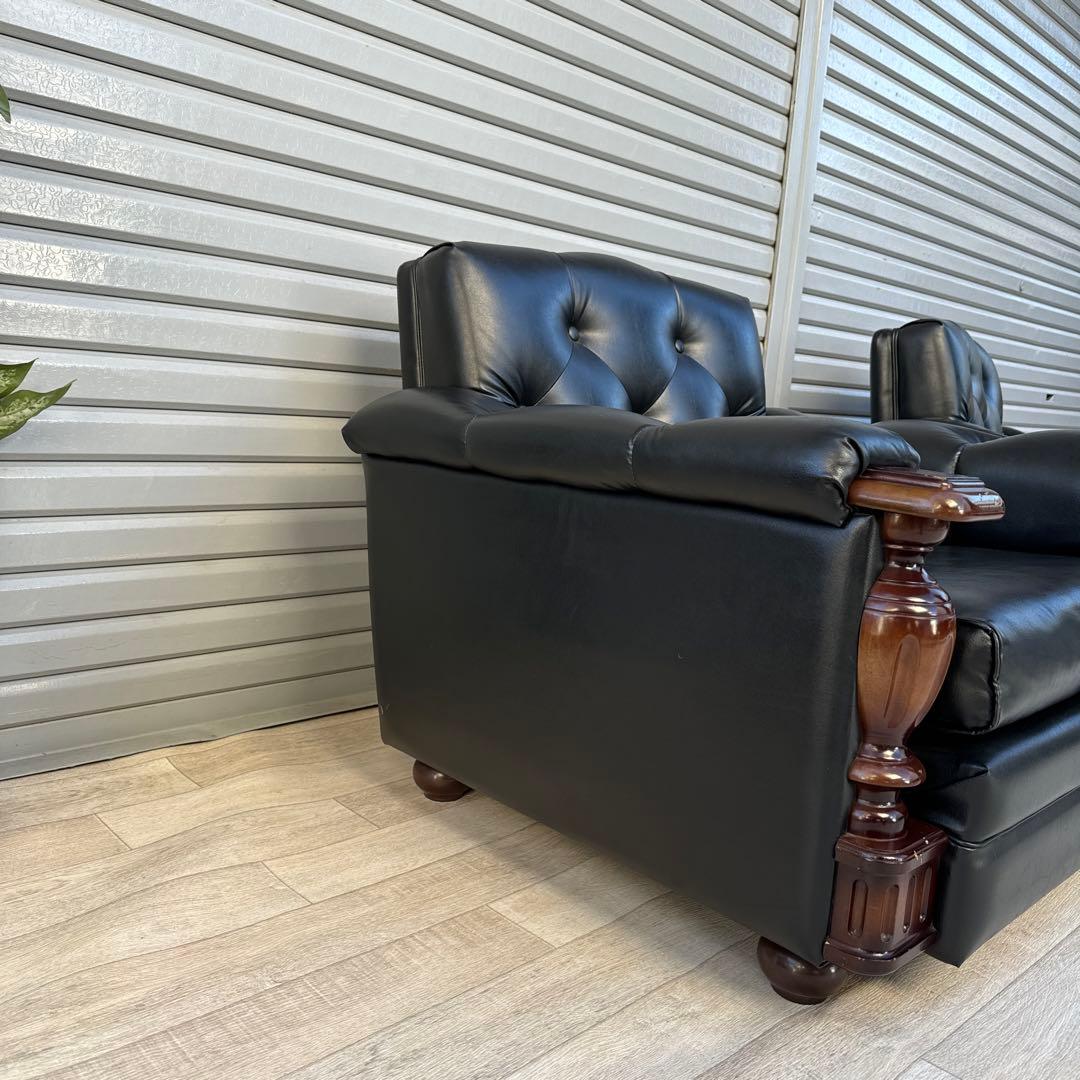 オールドカリモクFURNITURE 1人掛け　ソファ　シングルソファ　2脚