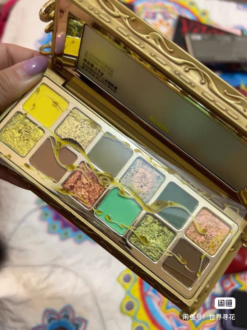 SUGAROCK莲龙青アイシャドウパレット 12色 ゴールドデザイン