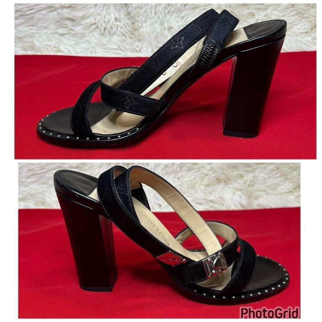 【美品】LOUIS VUITTON ルイヴィトン モノグラム ヒールサンダル