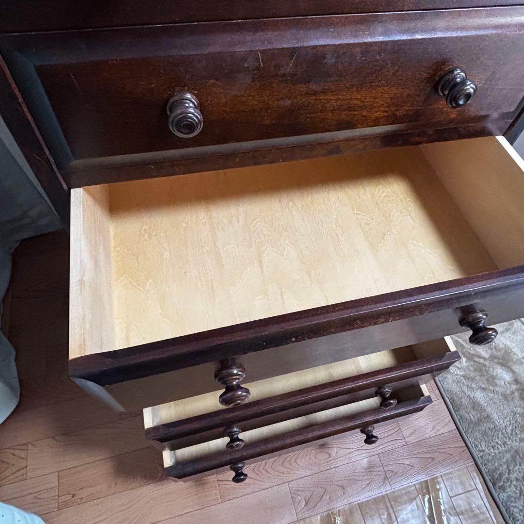 北海道民芸家具 整理タンス 7段9杯 ハイチェスト 整理箪笥 引き出し