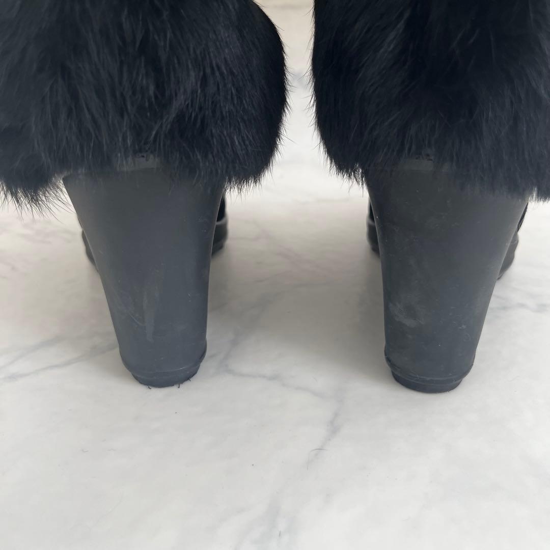 Salvatore Ferragamo ショートファーブーツ ガンチーニ