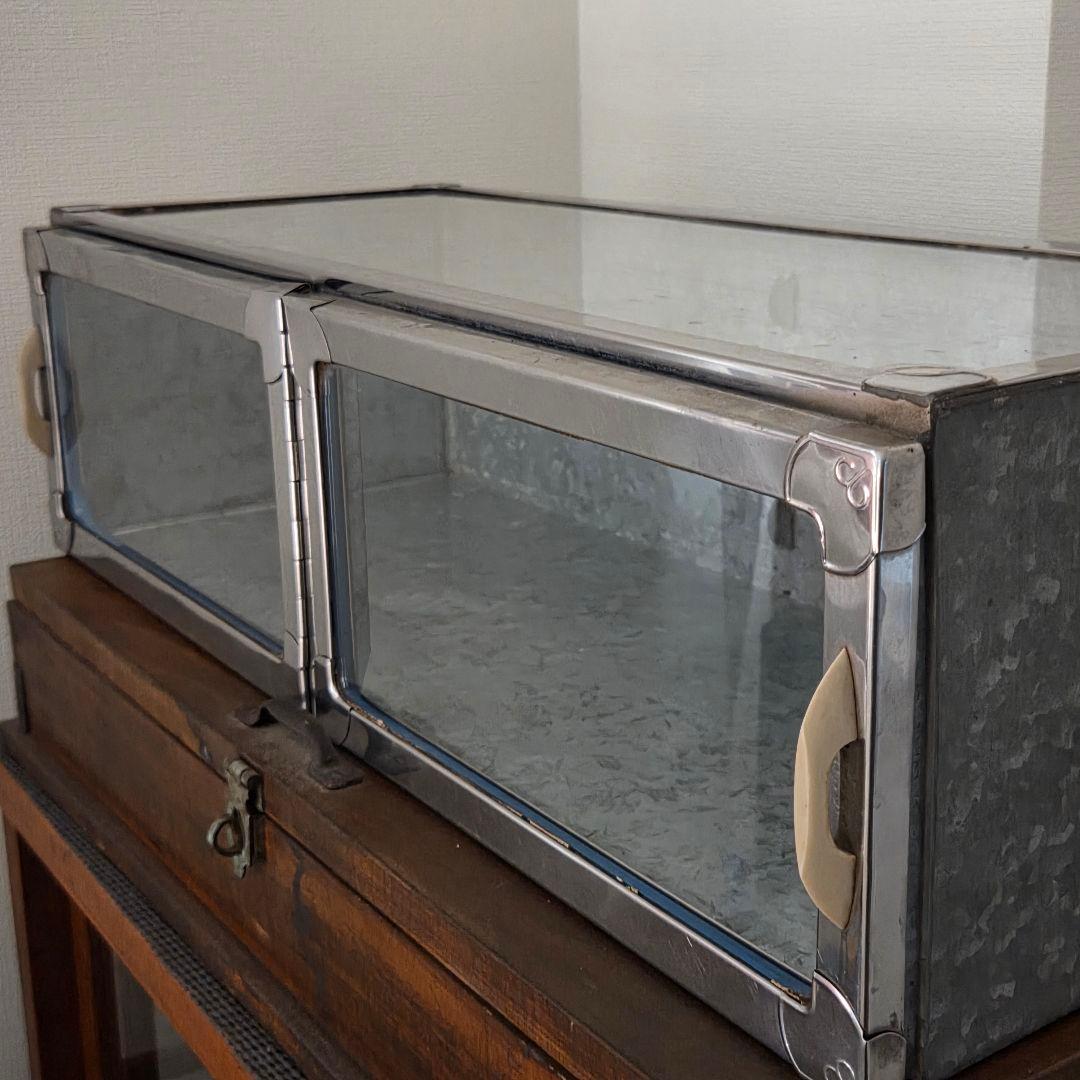 駄菓子ケース　ブリキ　レトロ　古雑貨　駄菓子屋　インテリア　コレクションケース