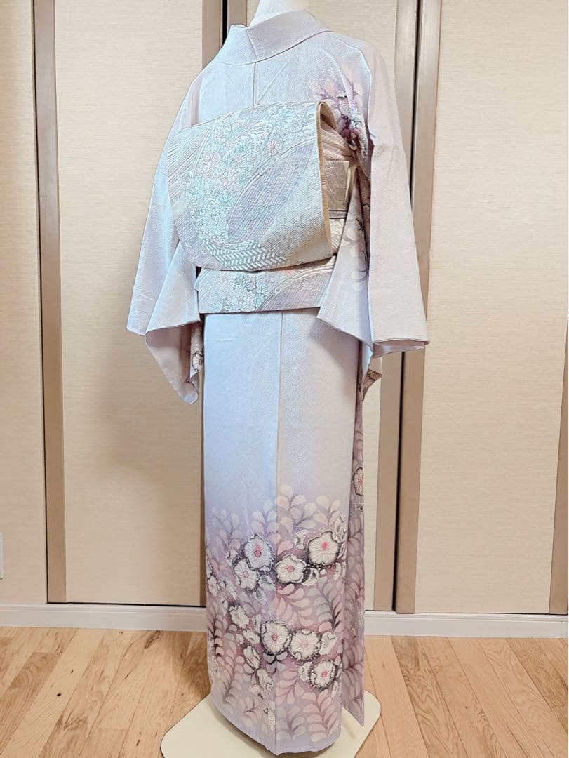新品　正絹　訪問着　フルセット　裄68 卒業式　入学式　M L