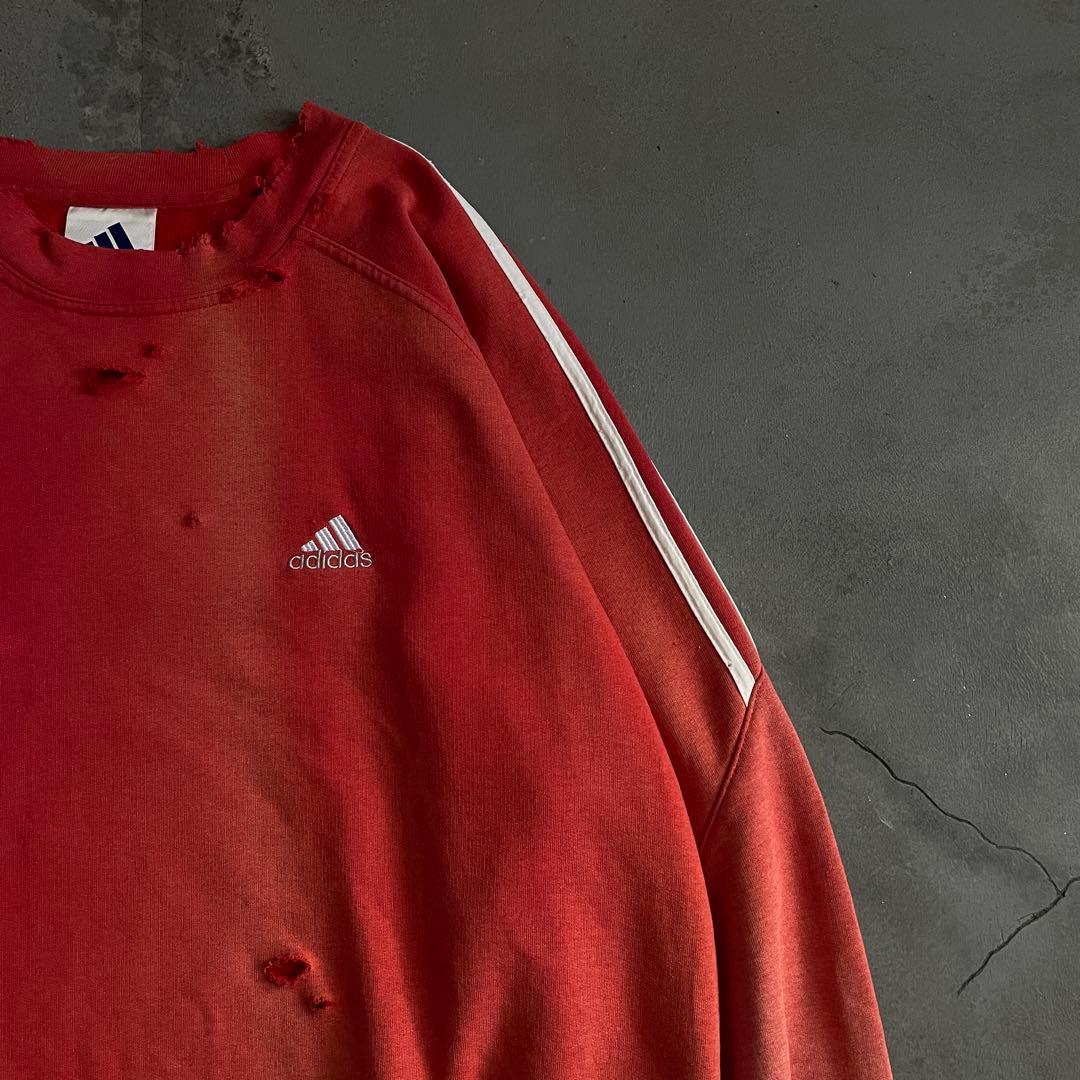 00's adidas”one point“broken boro sweat