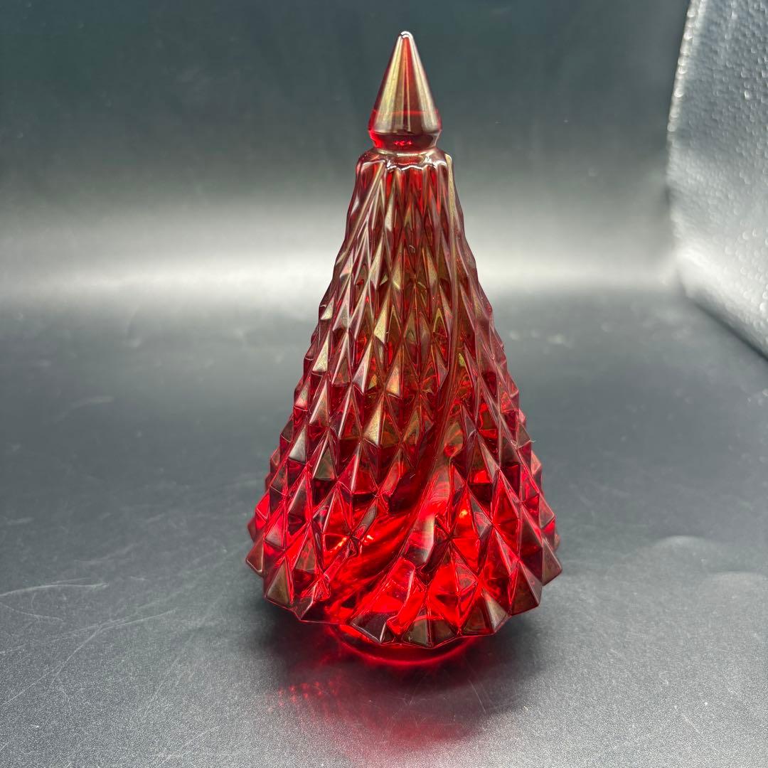 箱付 バカラ クリスマスツリー インテリア クリスタル　レッド　no.166