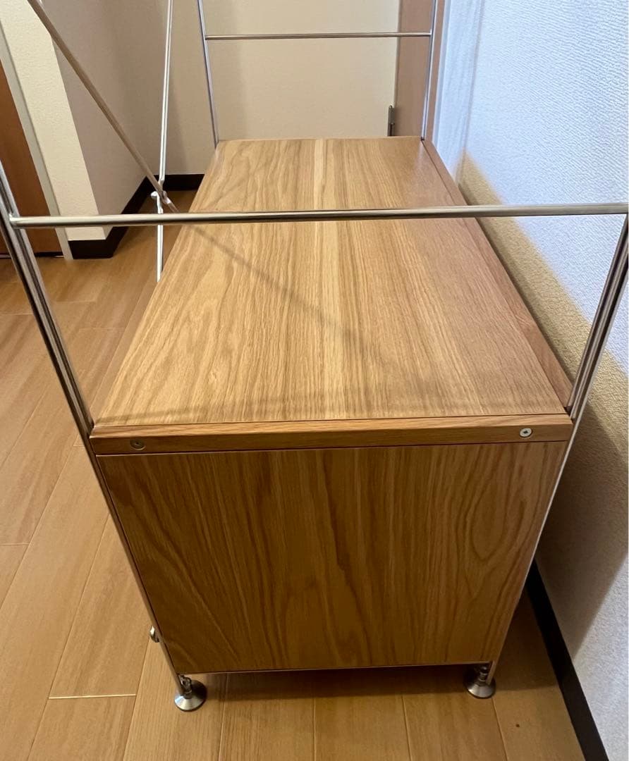 MIJI 無印良品　ステンレスユニットシェルフ・オーク材・ワードローブセット