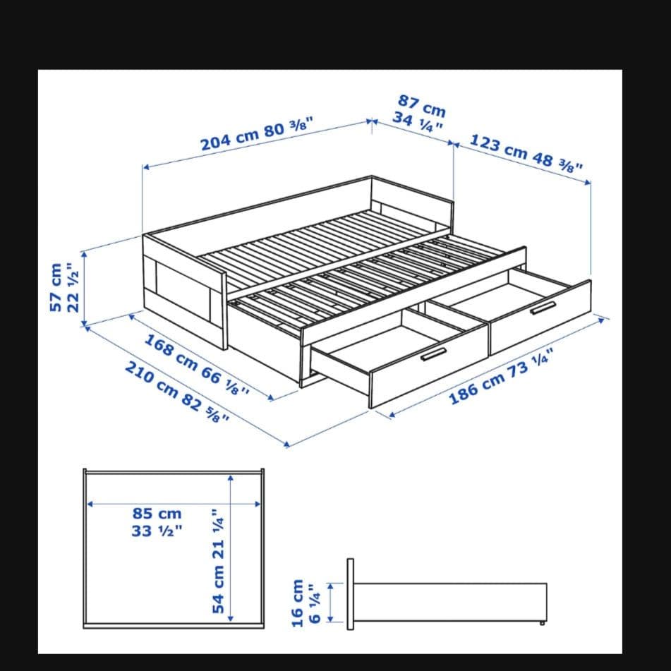 BRIMNES ブリムネス　デイベッド　ホワイト　イケア