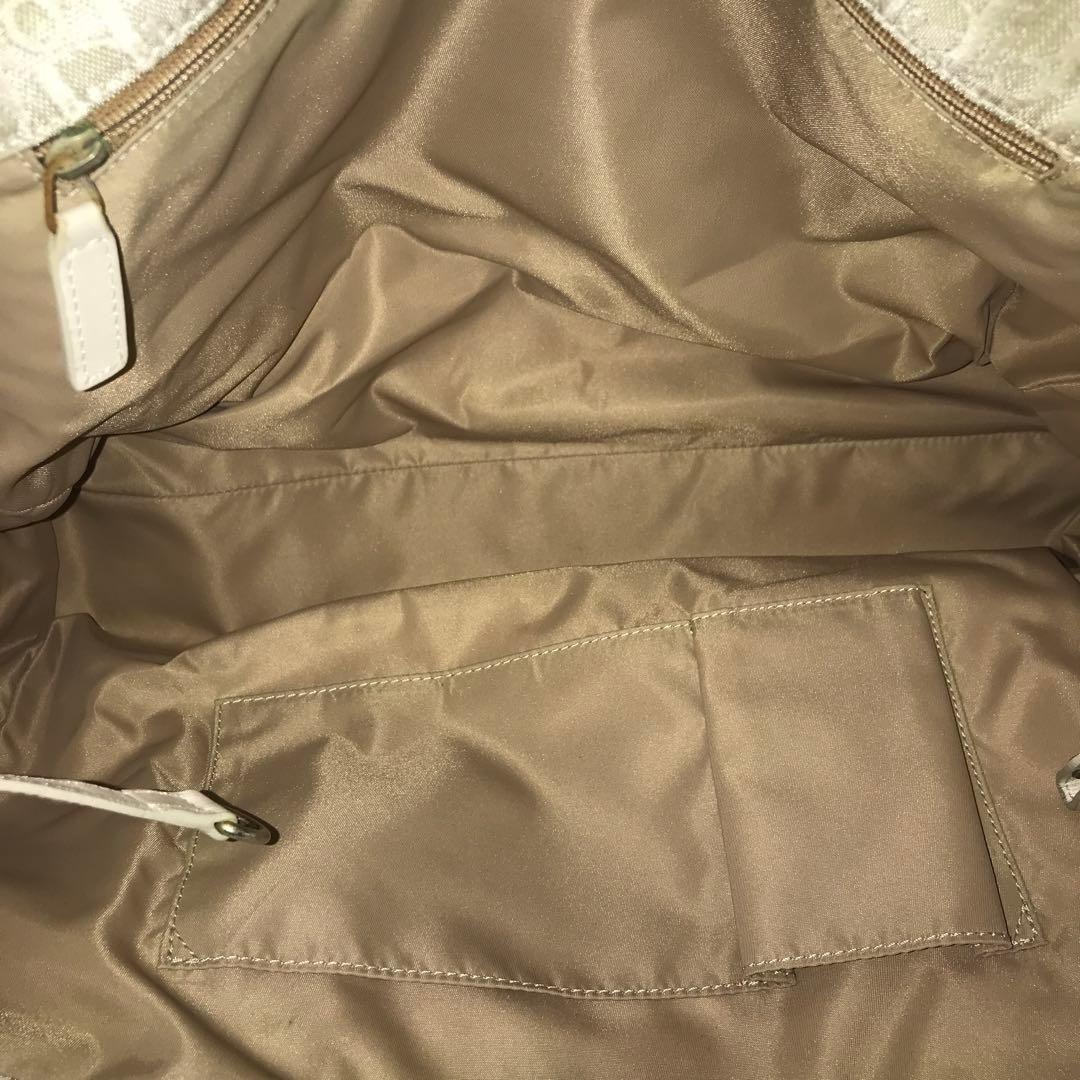 【レア・希少品】Christian Dior ホワイト トロッター柄ハンドバッグ