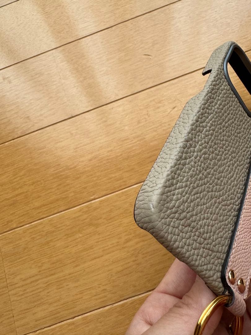 BONAVENTURA iPhoneケース グレージュ✕ピンク　15pro