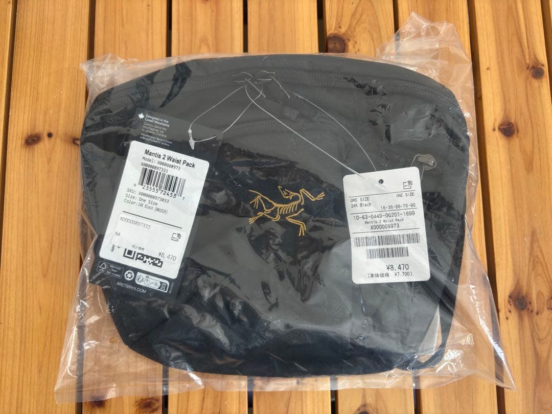 【新品未使用】Arc'teryx Mantis 2 24k black