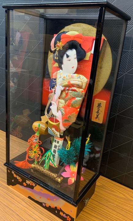 18号　金彩　汐　夢寿美　羽子板飾り　ケース入り