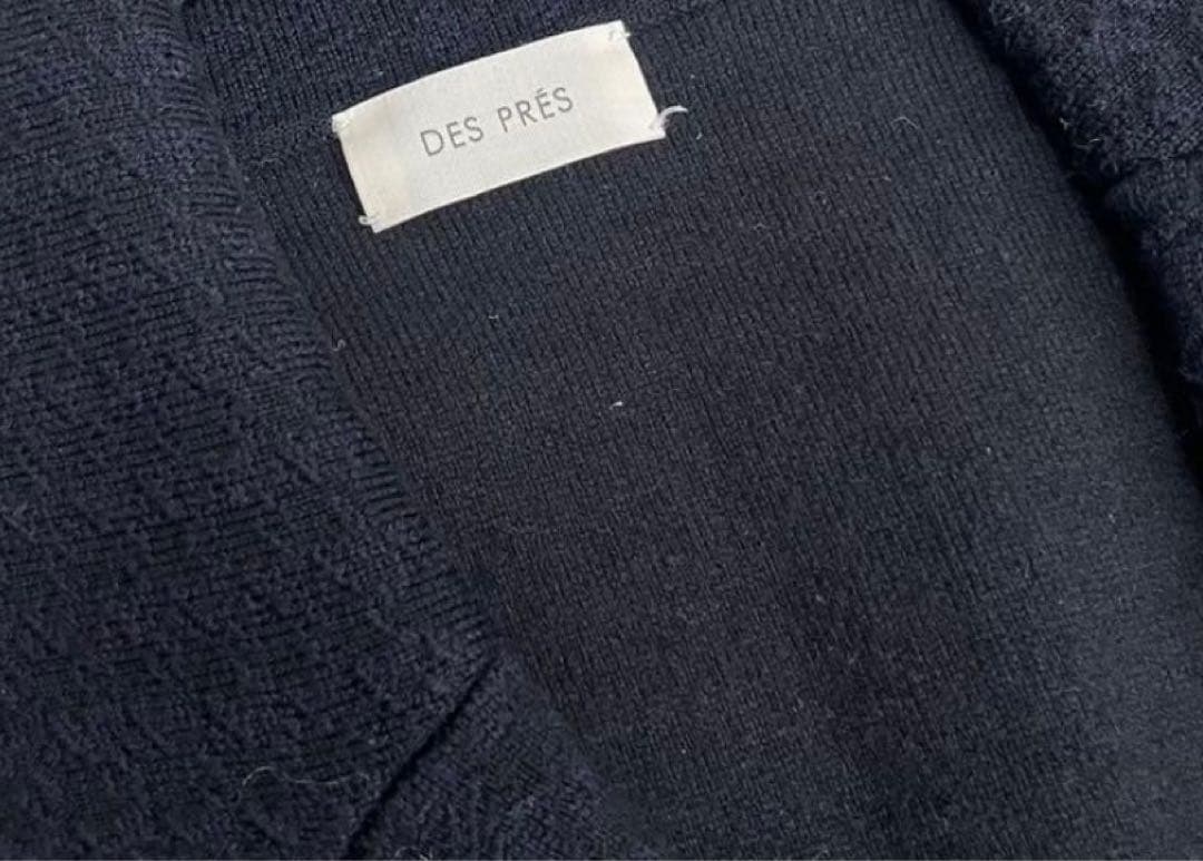 ダブルフェイスジャカードダブルブレストジャケット　デプレ　ネイビー