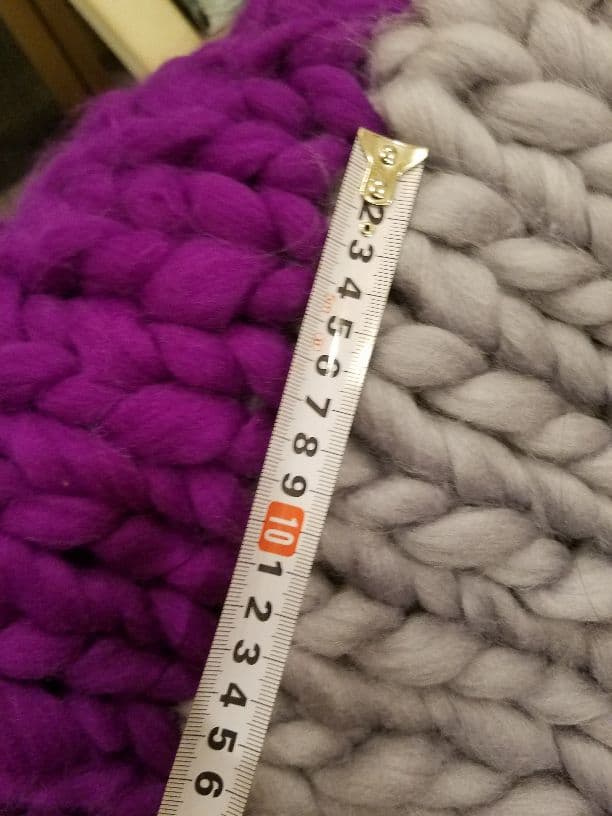 チャンキーニット　ブランケット