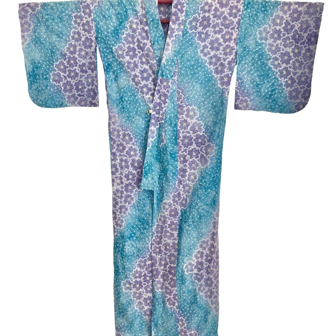 ™️56 身丈161 有松絞り　絞り染め　絞り浴衣　浴衣