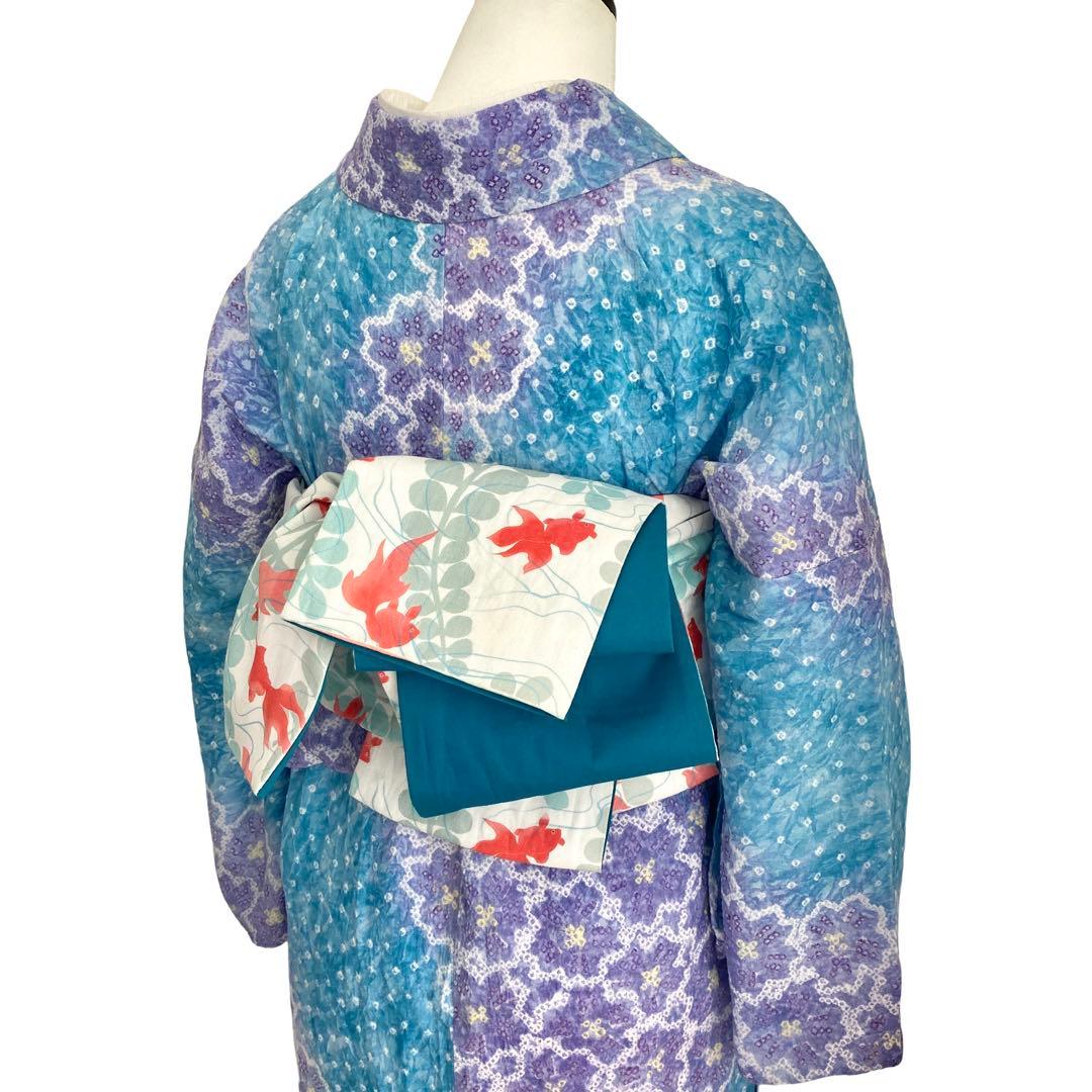 ™️56 身丈161 有松絞り　絞り染め　絞り浴衣　浴衣