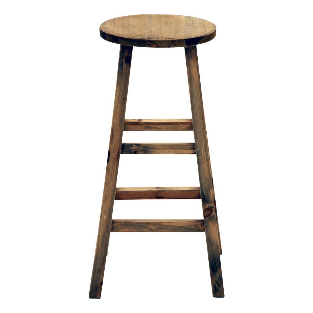 【2点セット】木製フラワースタンド ラウンド型ハイタイプ ブラウン