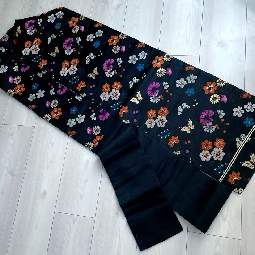 coco©️ アンティーク名古屋帯　蝶々の織り出し　地紋　大正　N7-30