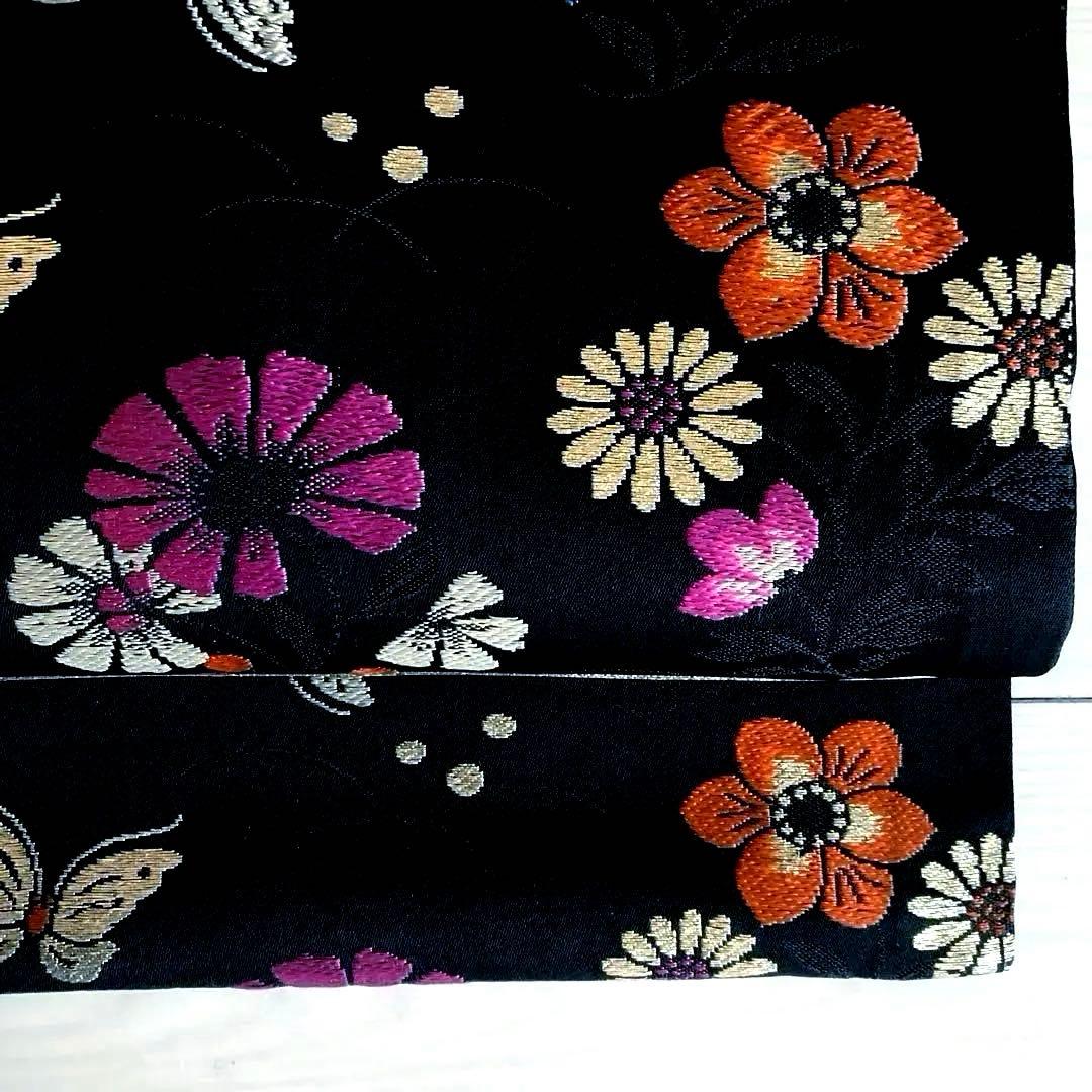 coco©️ アンティーク名古屋帯　蝶々の織り出し　地紋　大正　N7-30