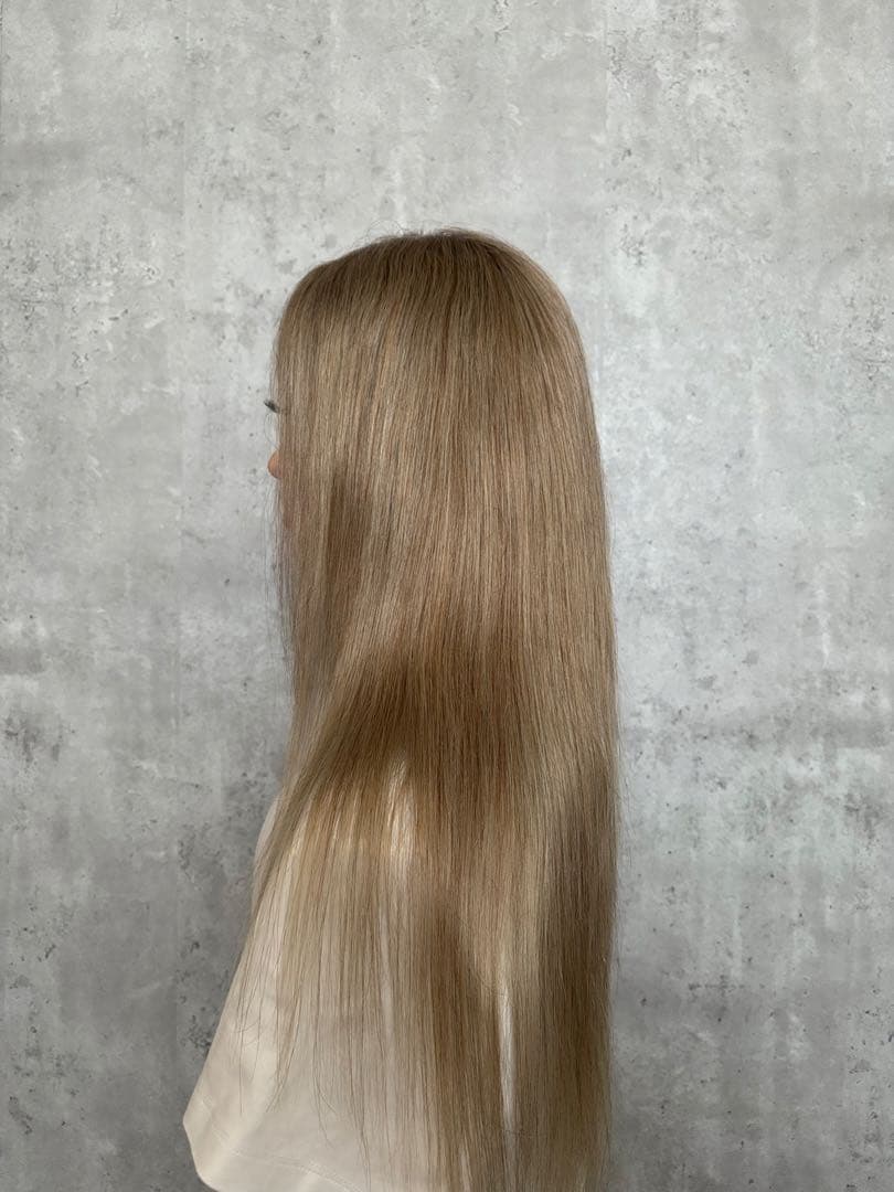 【美品】中古｜人毛100％フルウィッグ｜アッシュブロンド