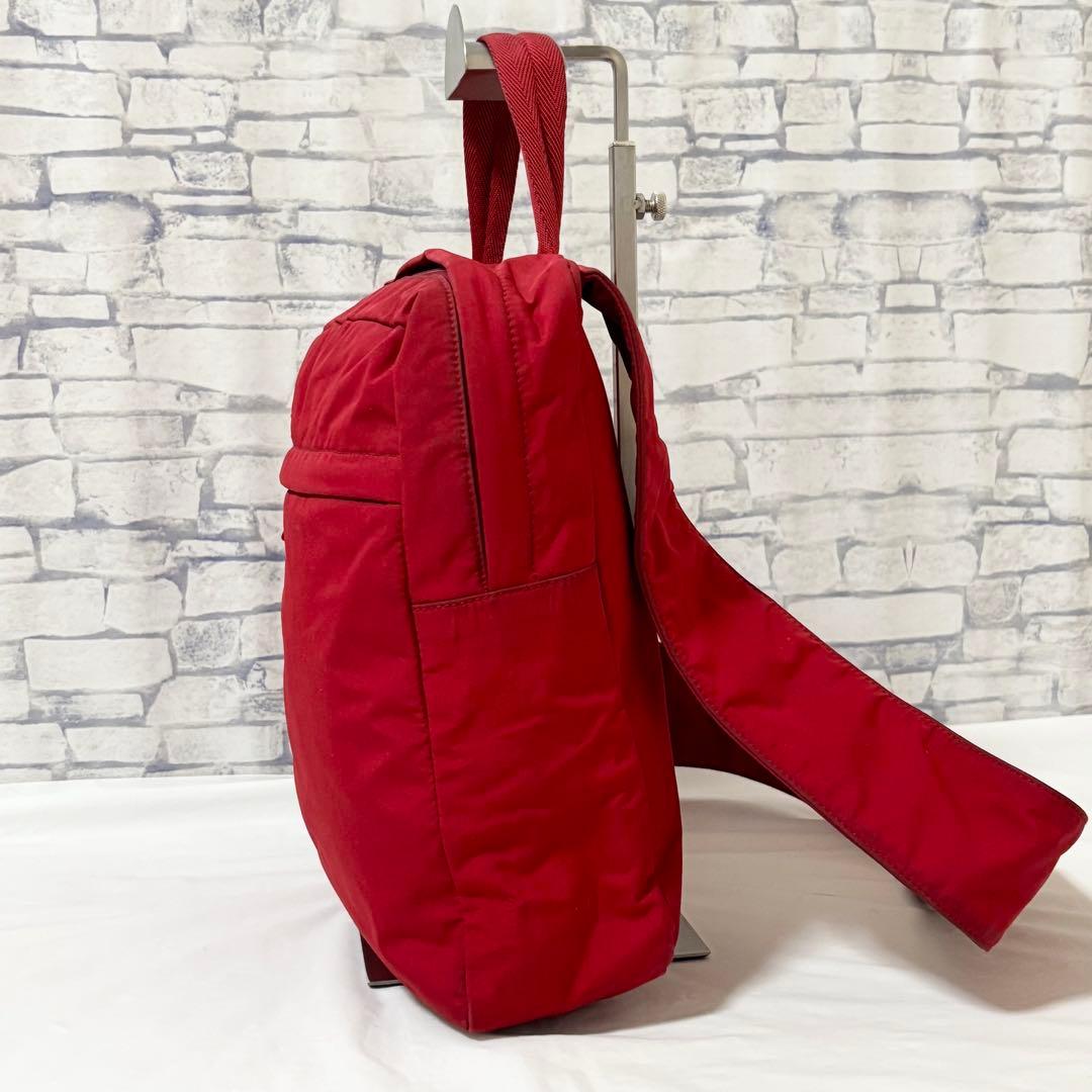 希少カラー✨プラダスポーツ・ボディバッグ ショルダーバッグ斜め掛け 赤 カード付