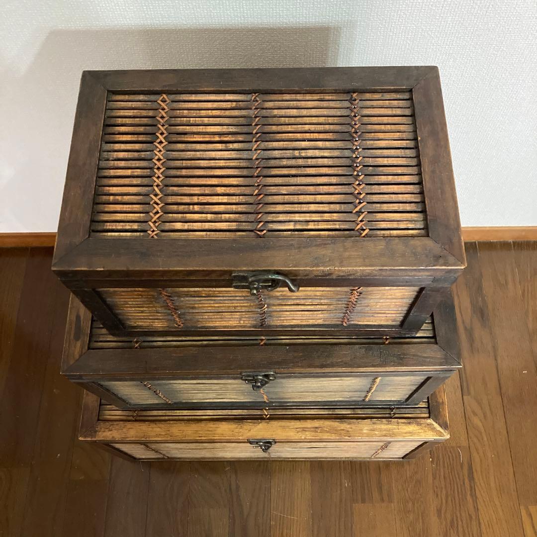 竹カゴ　竹細工　アンティーク