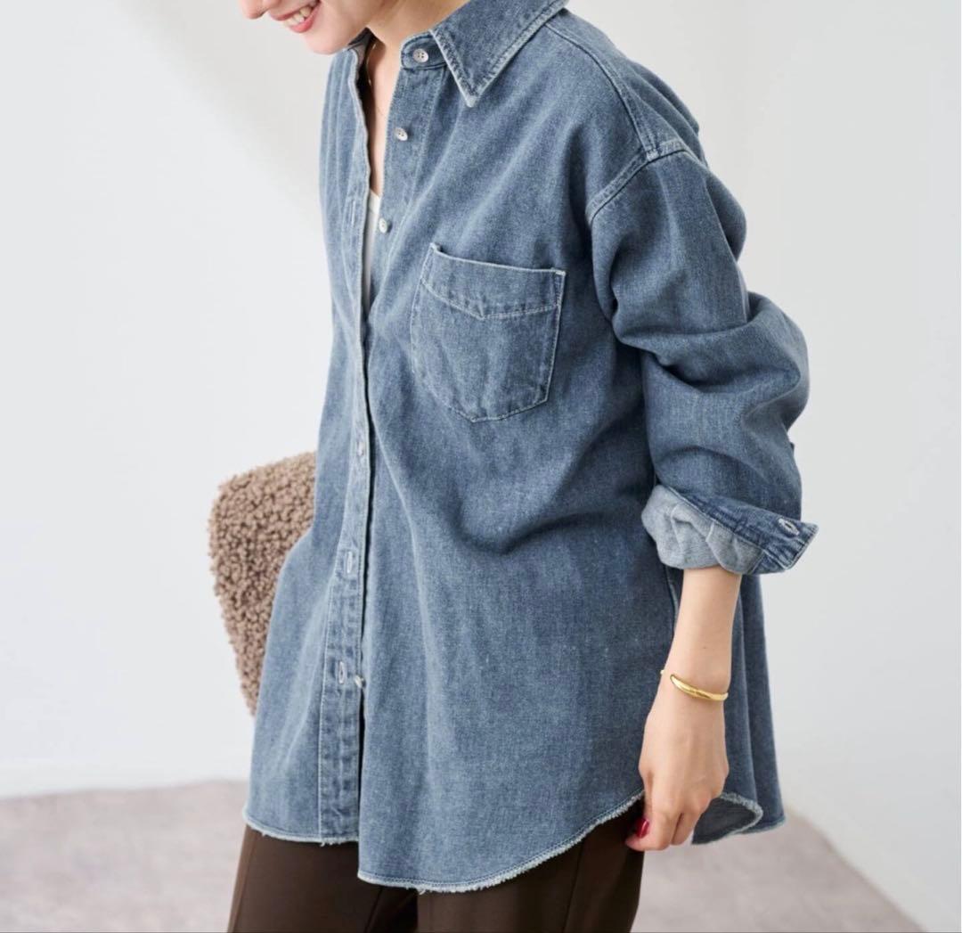 新品25AWフレームワークdenimシャツ