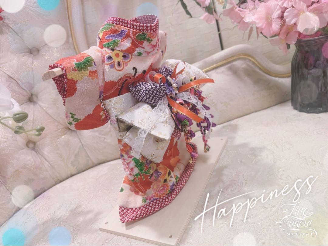 B401.pon2pan2☆オーダー☆犬お着物☆犬お引き摺りお着物