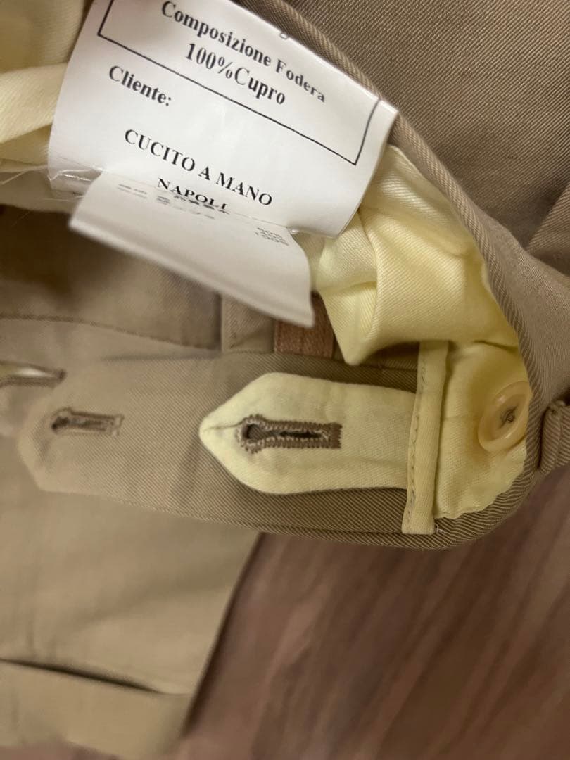 デペトリロ ダブルスーツ ウール×コットン ベージュ系 春夏