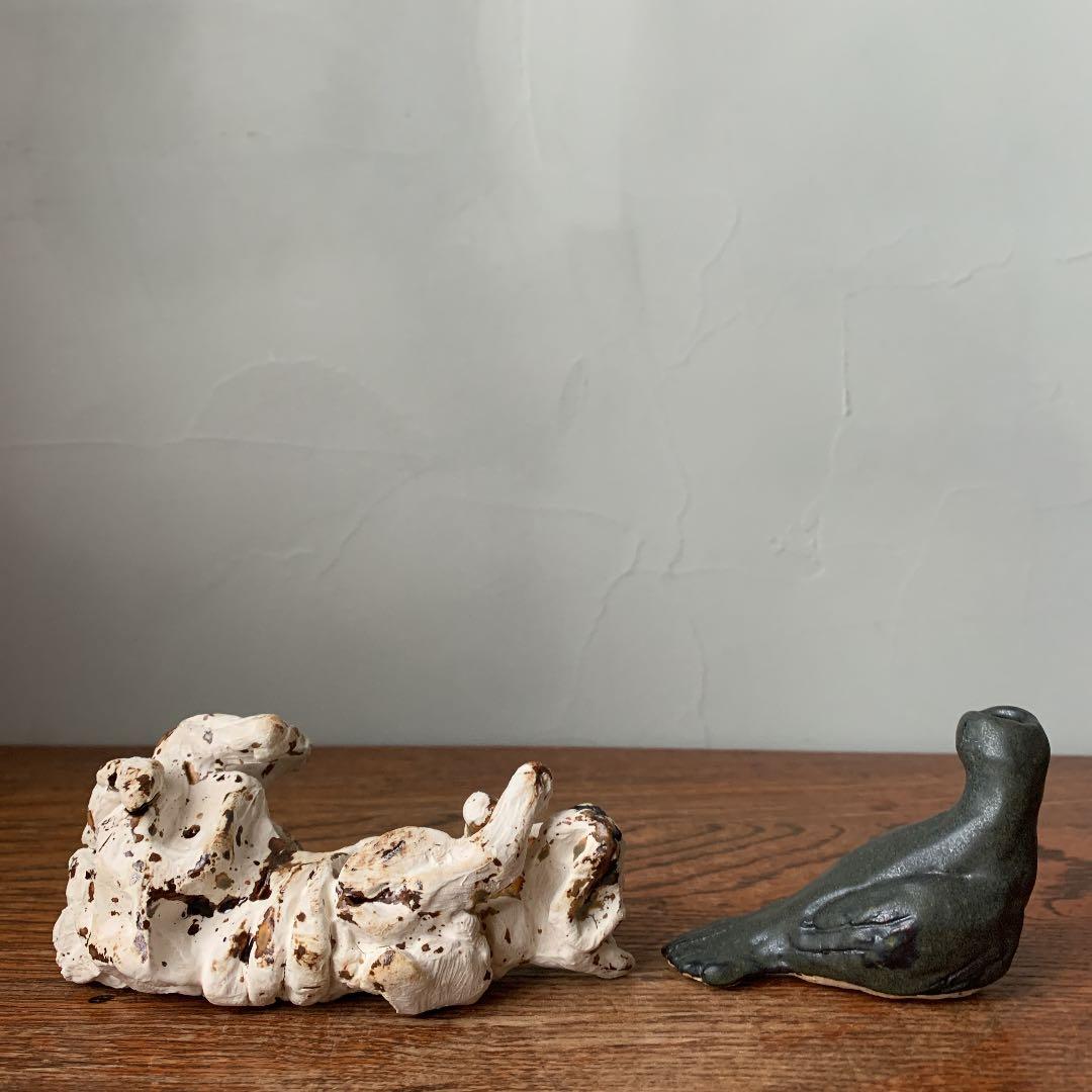 確認用　妻の作った　猫お墓シリーズ　鳥葬　陶芸　骨になっていく猫　ハゲタカ