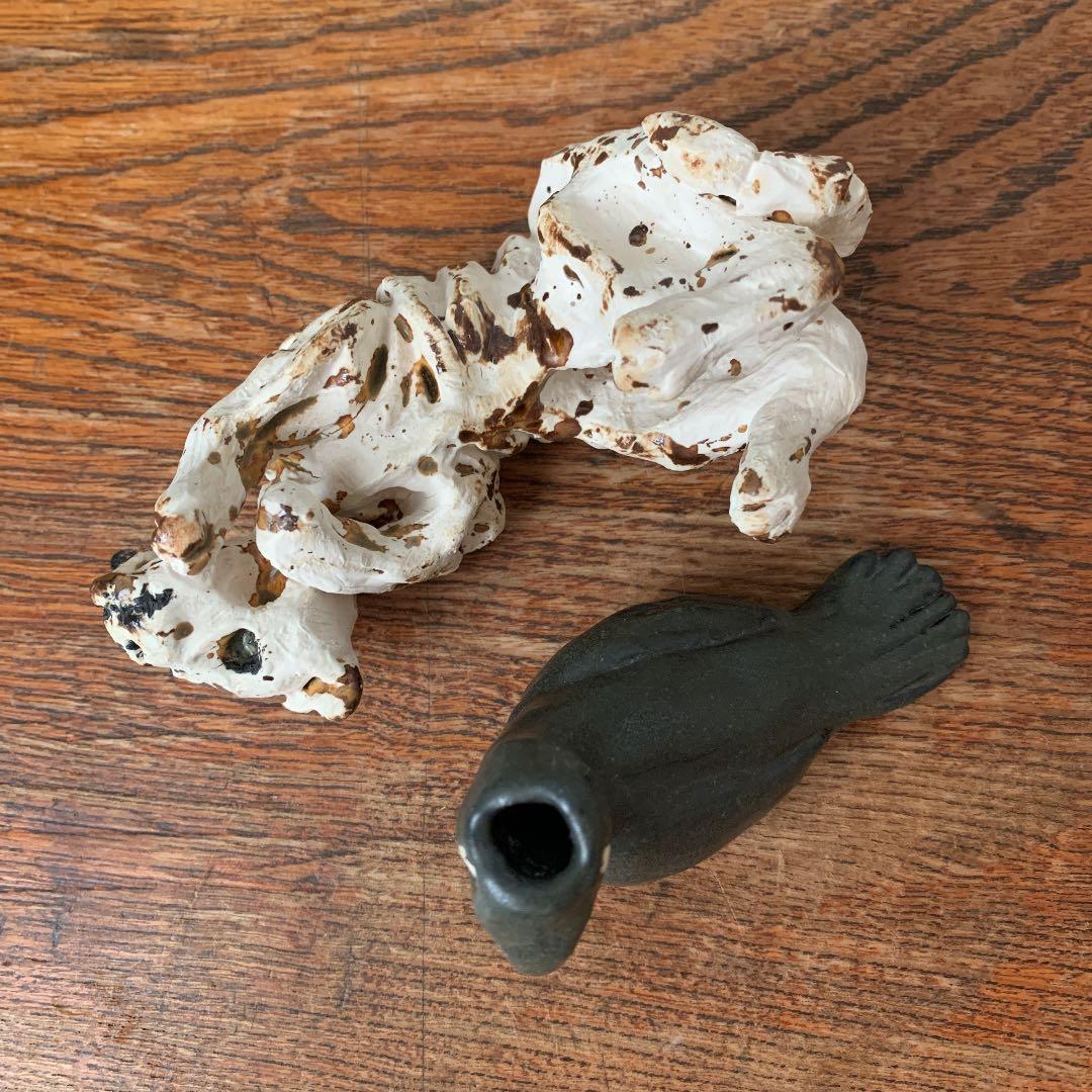 確認用　妻の作った　猫お墓シリーズ　鳥葬　陶芸　骨になっていく猫　ハゲタカ