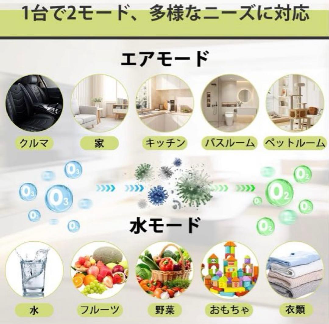 オゾン発生器　大容量 65000mg/h　 空間&水質浄化　2モード　PSE認証