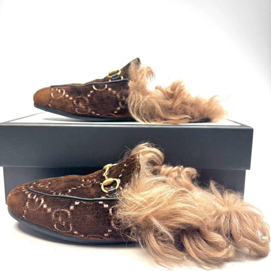 GUCCI グッチ　プリンスタウン　 ミュール　GG ホースビット　37