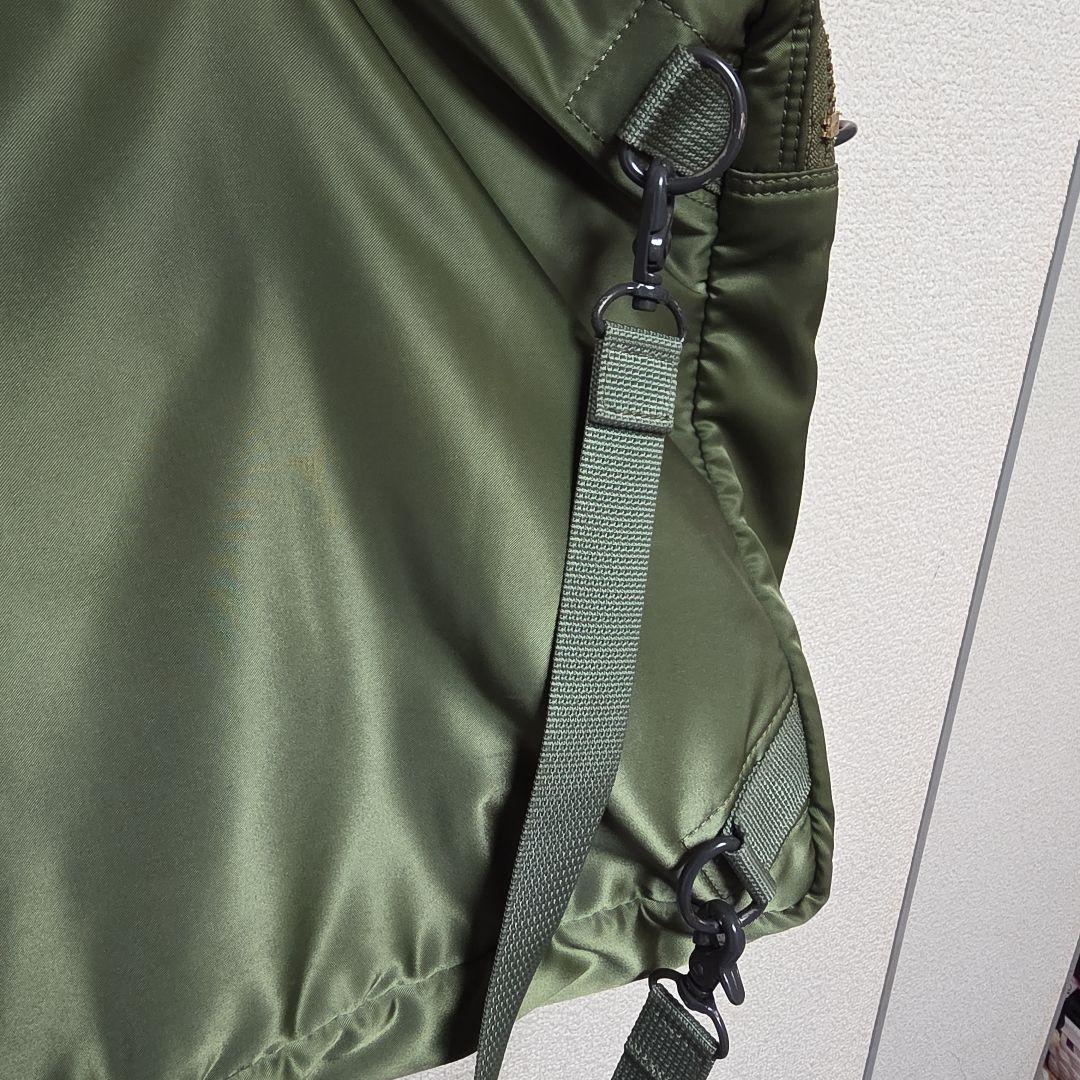 希少PORTER 3way 2層 ショルダー リュック セージグリーン　タンカー