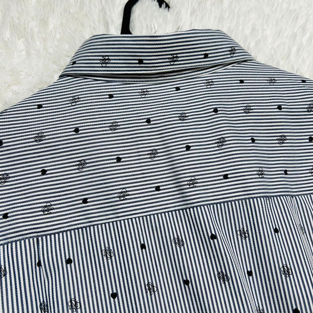 美品 rosymonster ロージーモンスター ハートロゴシャツ ネイビー