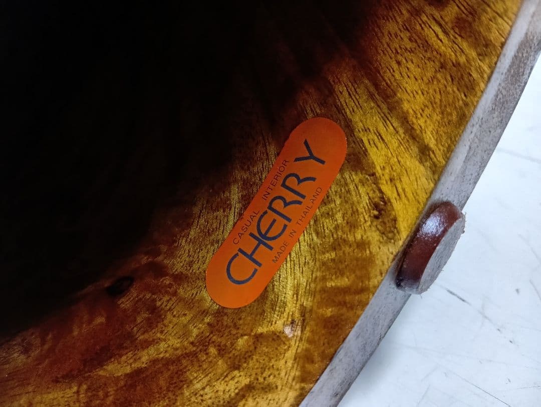 希少　桜屋工業　チーク　無垢材　くり貫き　スツール　男女　２脚