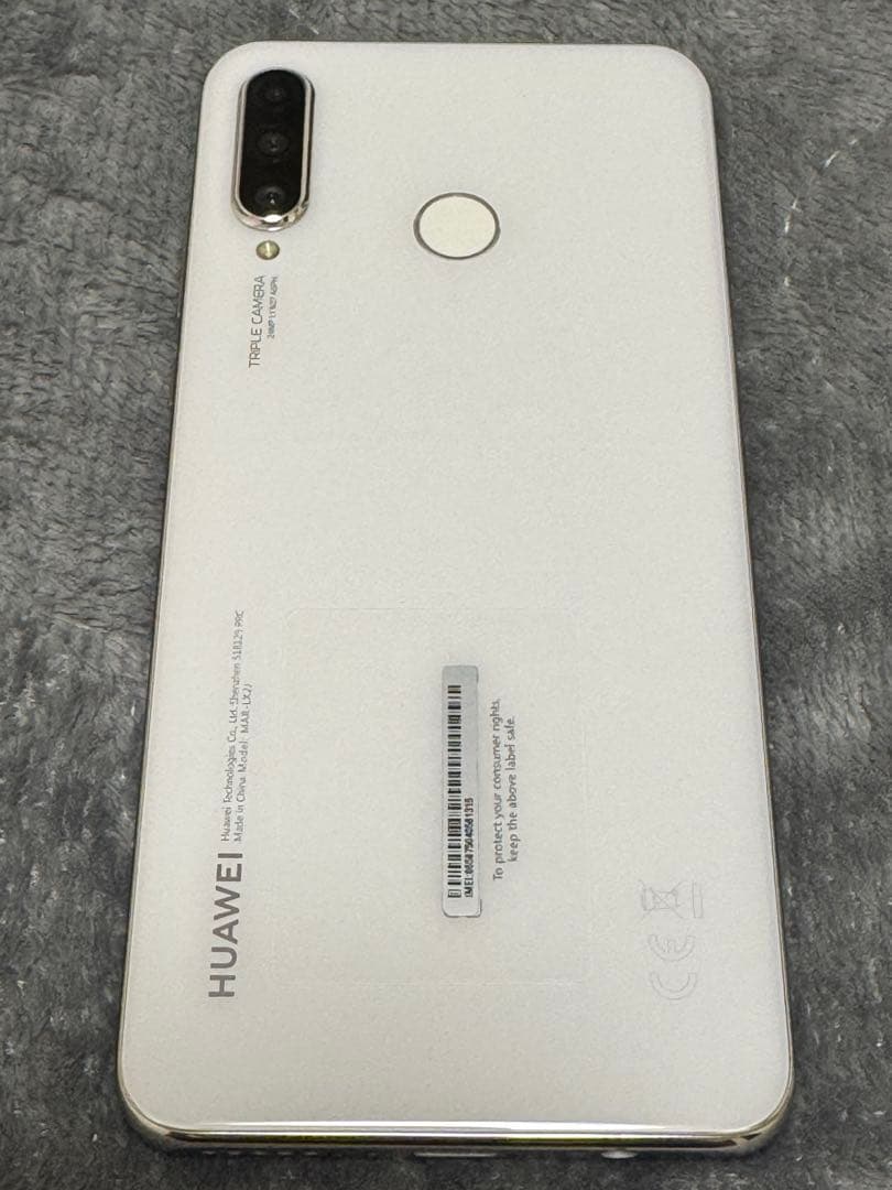 HUAWEI P30 lite 本体　白　ケース付き　バッテリー良好