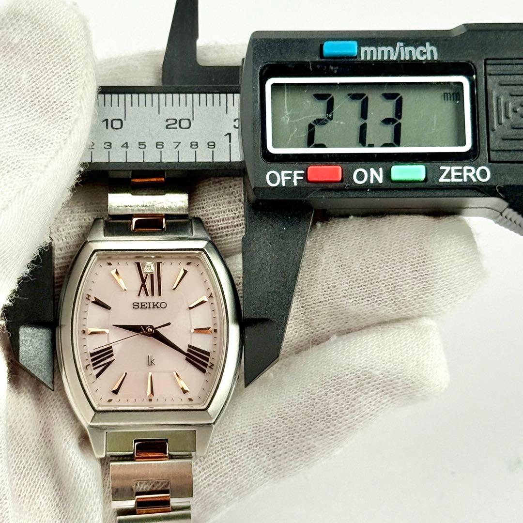 セイコー ルキア トノー 1Pダイヤ 電波ソーラー レディース 腕時計 112