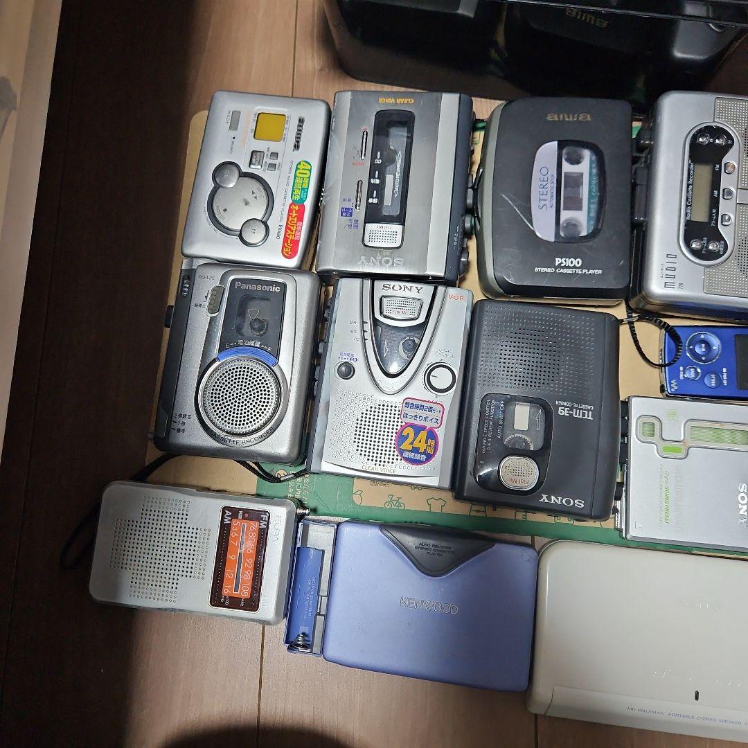 CDプレーヤーラジカセカセットテープウォークマン、MD プレーヤー全てジャンク品