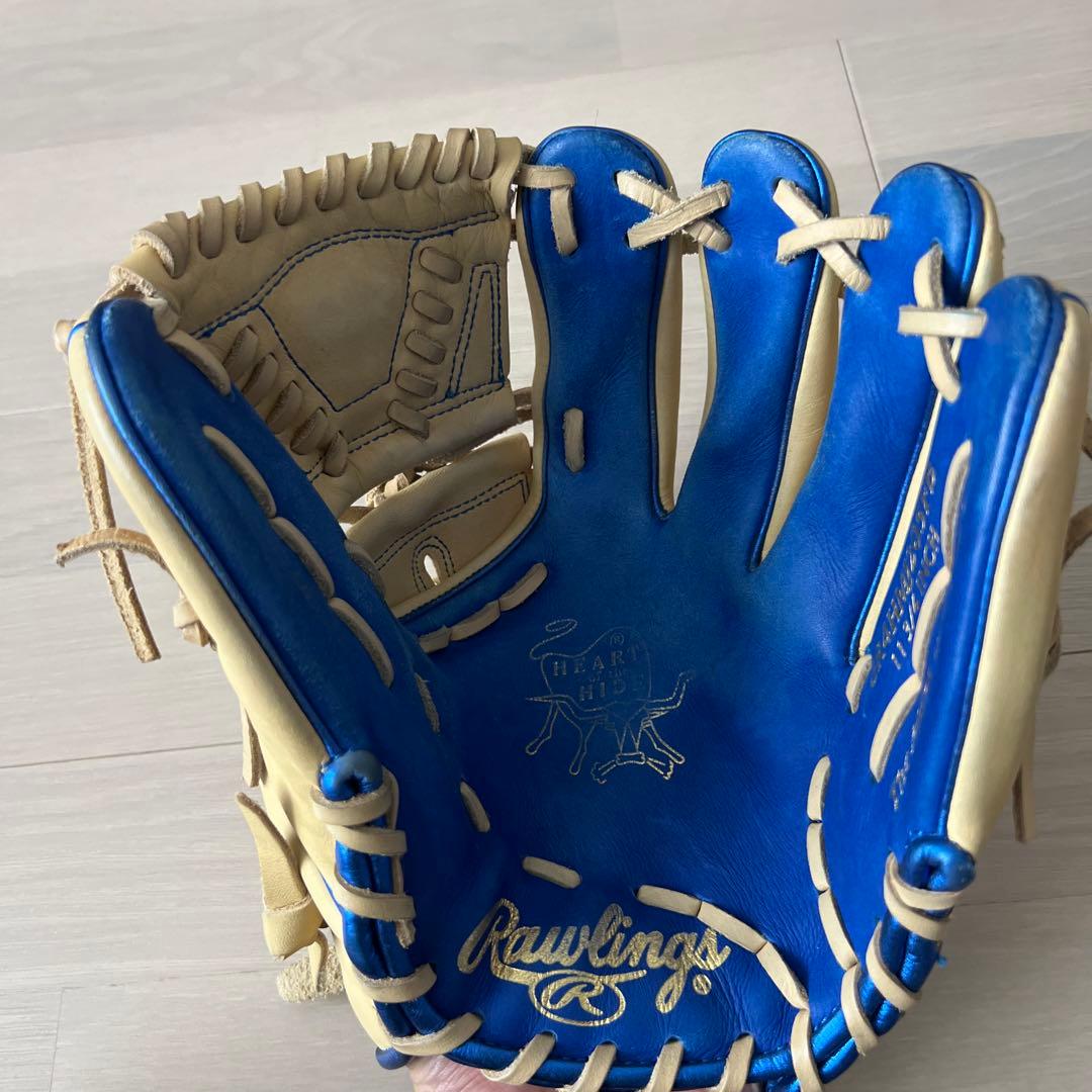 Rawlings 軟式グローブ 特別仕様 ベージュ/青