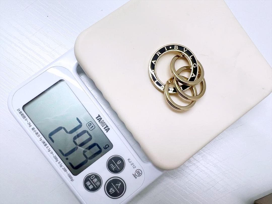現行　BVLGARI　ブルガリ　ブルガリブルガリ　キーリング　3連　35279
