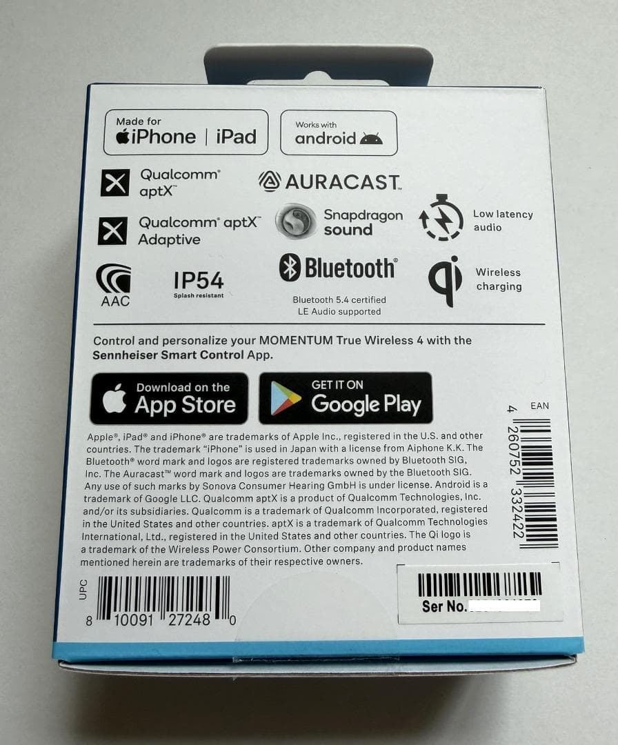 【美品】Sennheiser Momentum True Wireless 4