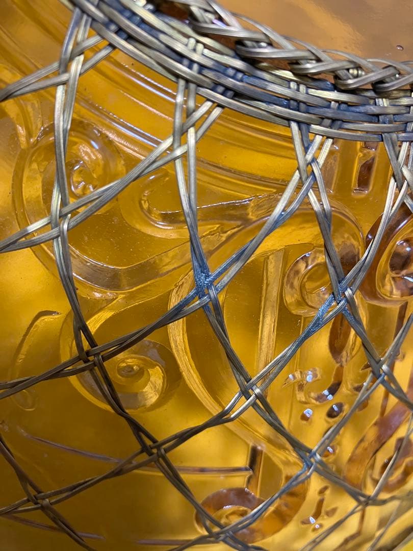 フルーツ皿　菓子皿　ガラス製　ぶどう柄　ヴィンテージ　アンティーク