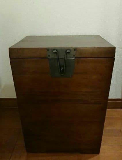 アンティーク雑貨 昭和レトロ 古い 木箱 ゴミ箱 収納箱 ボックス