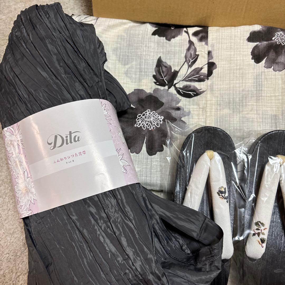 DITA 《京の水墨画》 1人で着られる浴衣5点セット