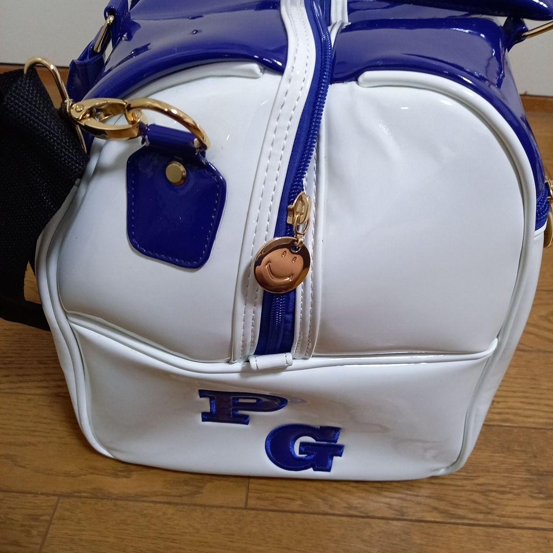 ギ*ス様 【美品】パーリーゲイツ　エナメル　ロッカーバッグ ブルー/ホワイト