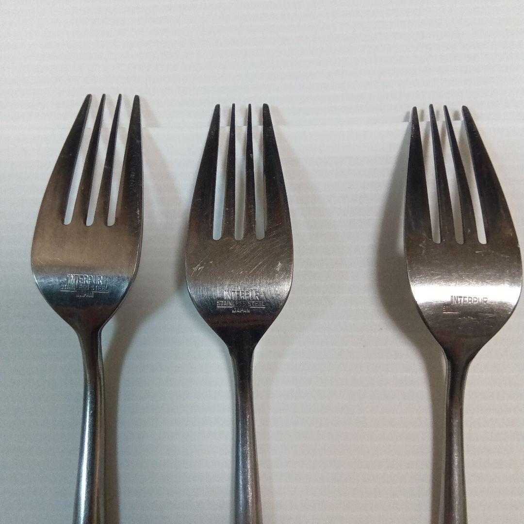 ミッドセンチュリー　カトラリー　フォーク/ ナイフ／スプーン２種　３セット12本