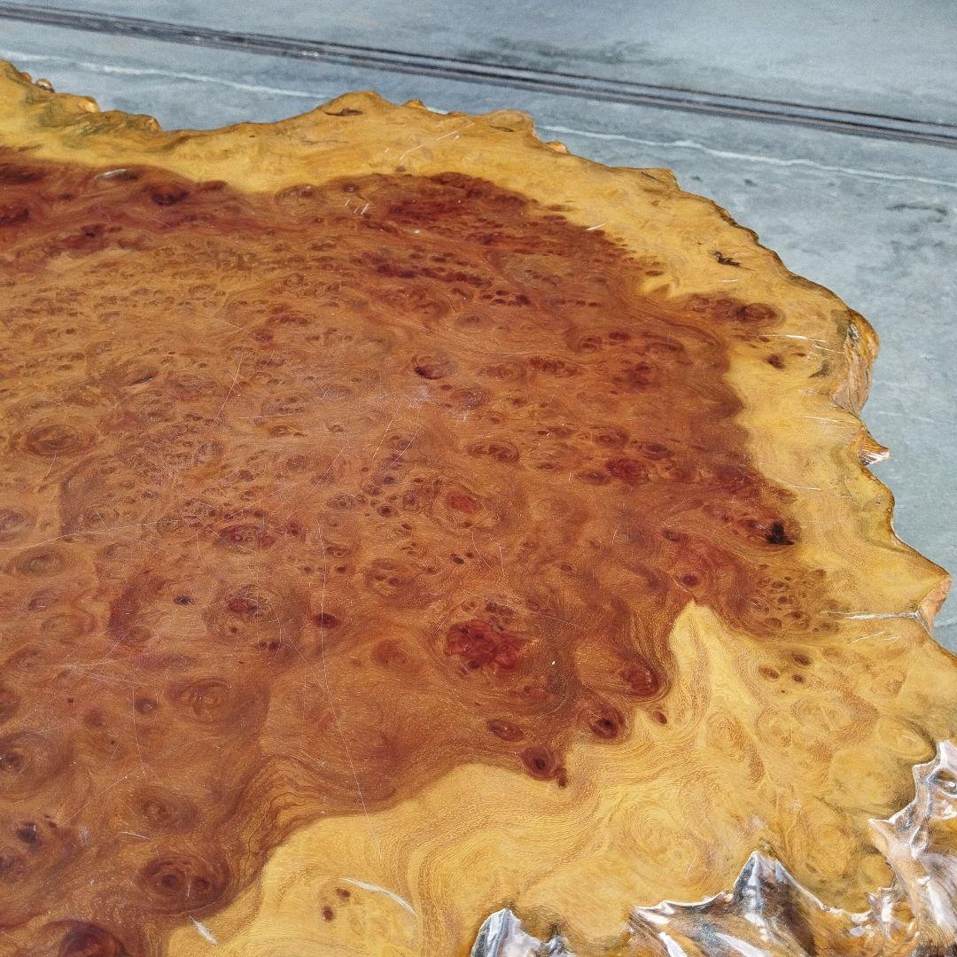 厚み4cm 花梨　瘤杢　座卓　一枚板　天然木　ローテーブル