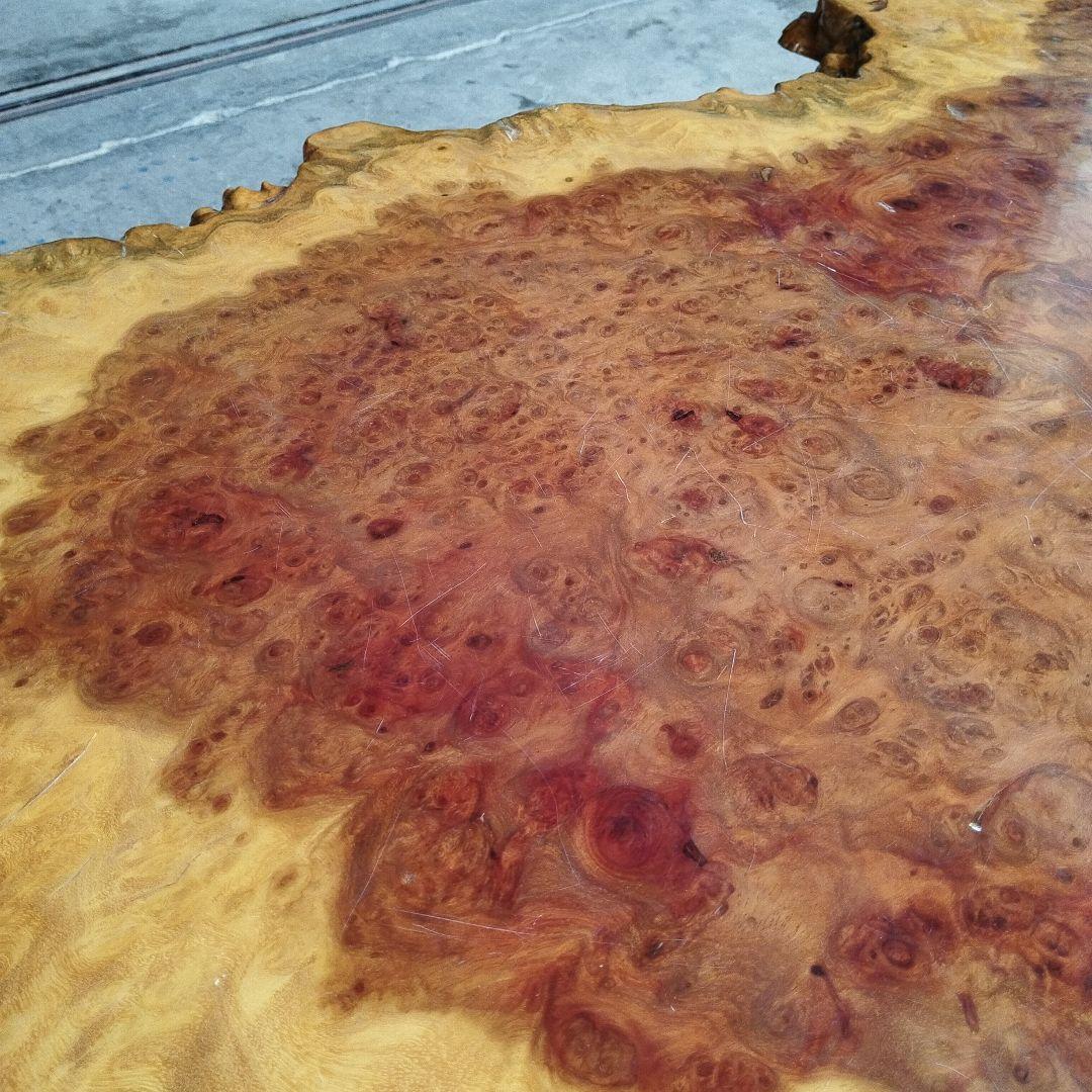 厚み4cm 花梨　瘤杢　座卓　一枚板　天然木　ローテーブル