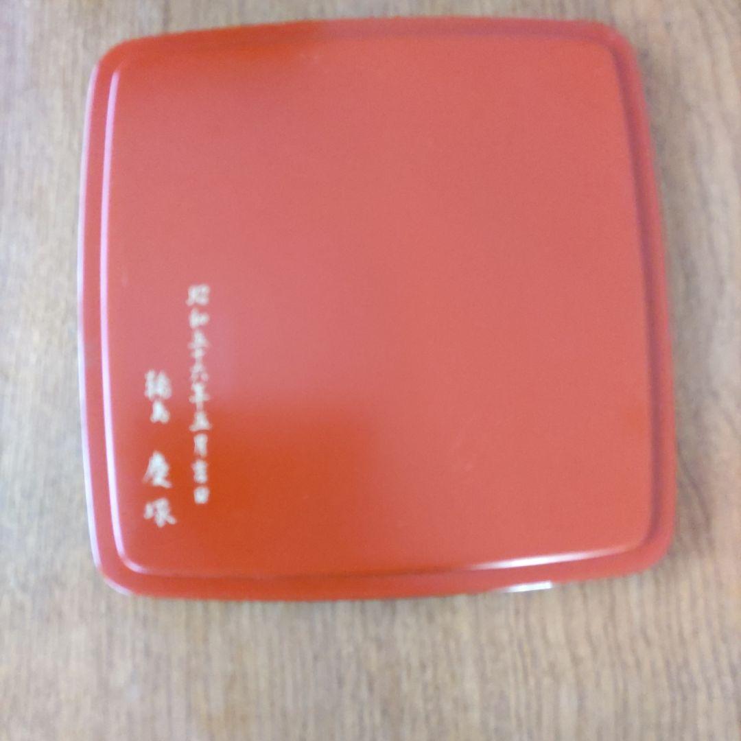 漆器 輪島塗重箱 4段 木箱付