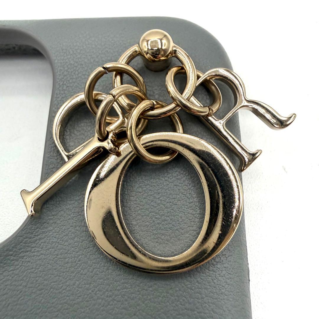 新品・未使用　Christian Dior レザー iPhoneケース グレー